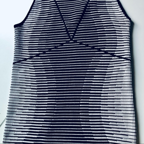 BCBGeneration Bodycon Striped Mini Slip Babydoll Dress Cutout Size S - Picture 7 of 11